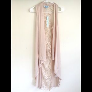 She + Sky Long Lace Cardigan